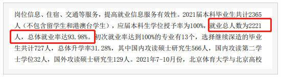 北京体育大学就业率和就业前景方向怎么样(就业质量报告)